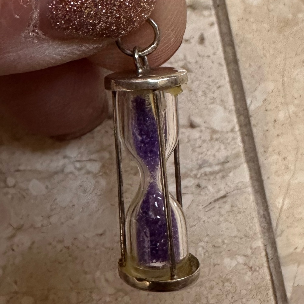 Purple Crystal Time Capsule Silver